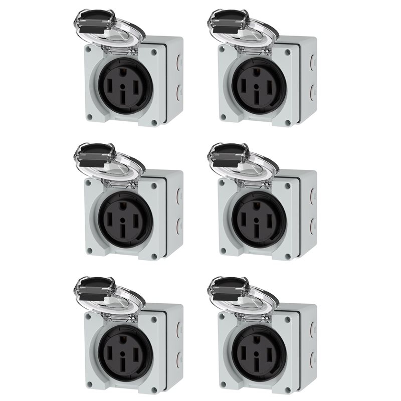 Outdoor Power Receptacle Box - ABVC 6X 50Amp Güç Çıkış Kutusu,