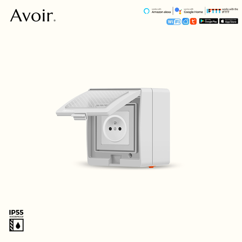 Outdoor Power Outlet With Remote Control - Avoir IP55 Tuya Wifi Elektrik Prizleri