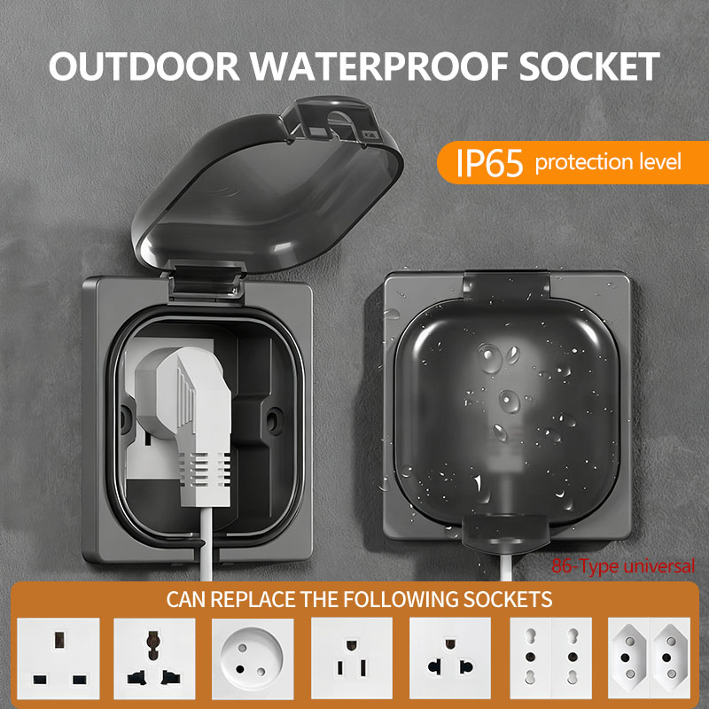 Outdoor Power Inlet Box - IP65 Su Geçirmez Dış Mekan Prizi,