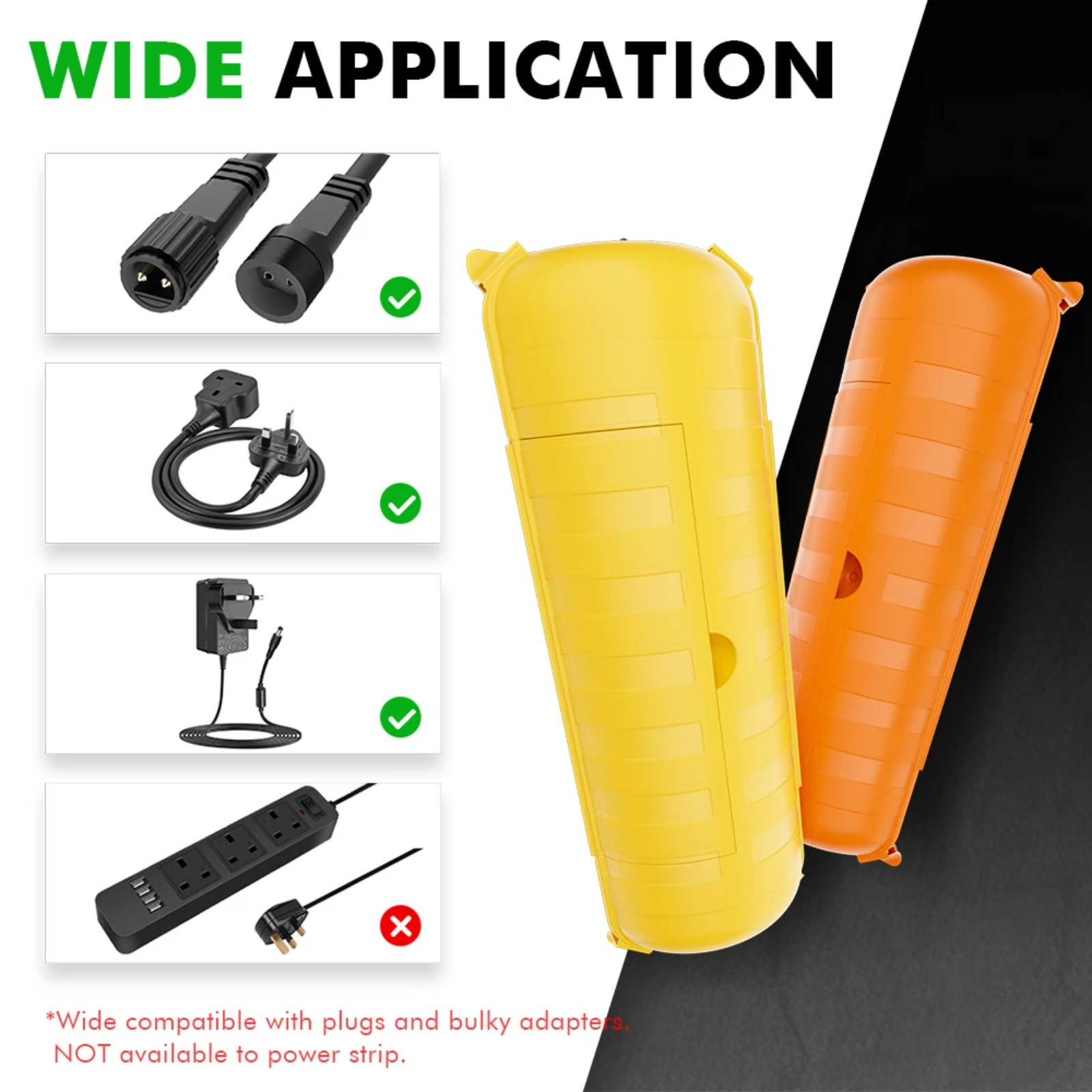 Outdoor Power Extension Cord - IP44 Dış Mekan Uzatma Kablosu Kapağı