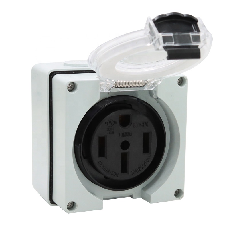 Outdoor Power Receptacle Box - 50 Amper Jeneratör RV Güç Giriş