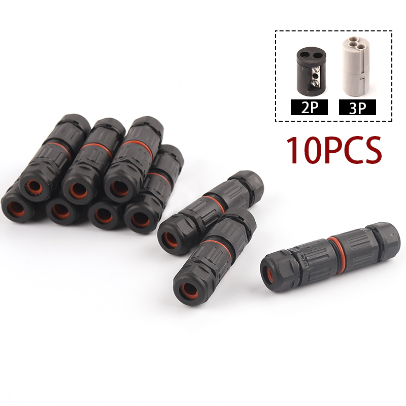 Outdoor Power Block - 10 adet IP68 2/3 Pin Su