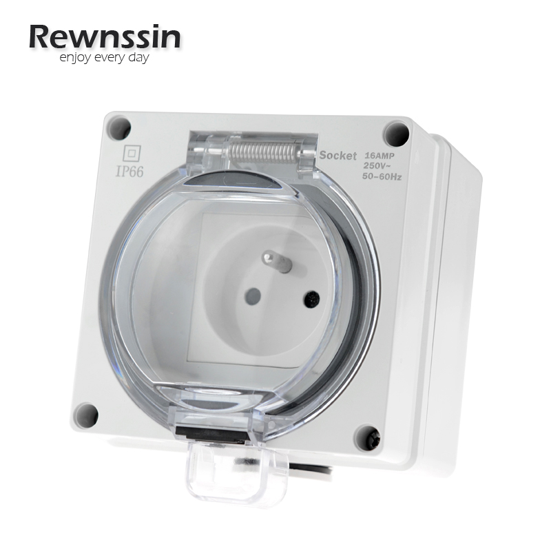 Outdoor Power Inlet Box - IP66 su geçirmez soket fransız fiş