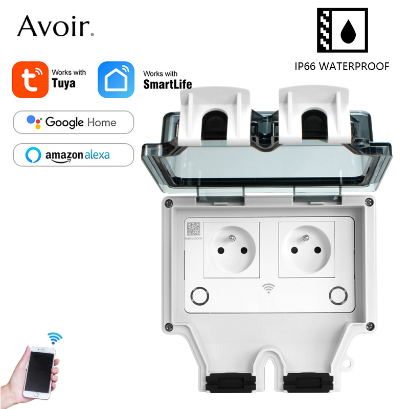 Outdoor Power Outlet With Remote Control - Avoir Tuya Güç Soketi IP66 Açık