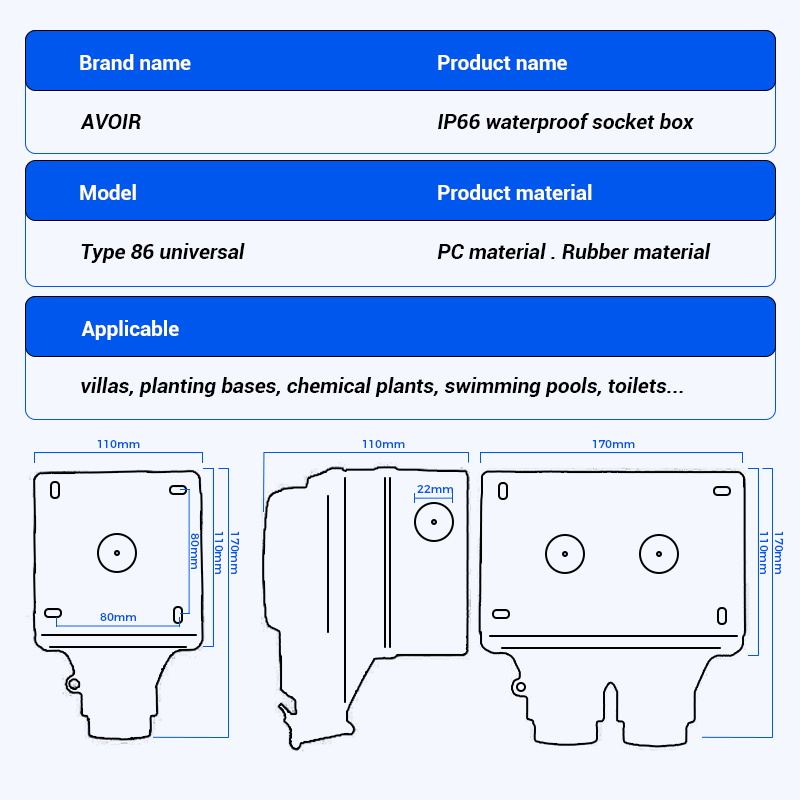 Avoir IP66 Açık Su Geçirmez So - Outdoor Power Outlet With Remote Control incelemesi ve fiyatı
