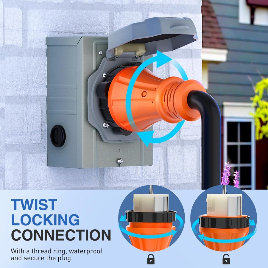 50A 50FT Ağır Hizmet Tipi Jene - Outdoor Power Inlet Box incelemesi ve fiyatı