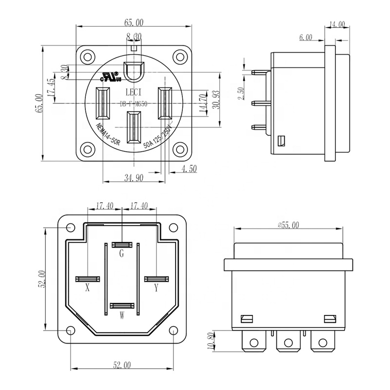 NEMA 14-50R Priz 50 Amp RV Güç - Outdoor Power Receptacle Box incelemesi ve fiyatı