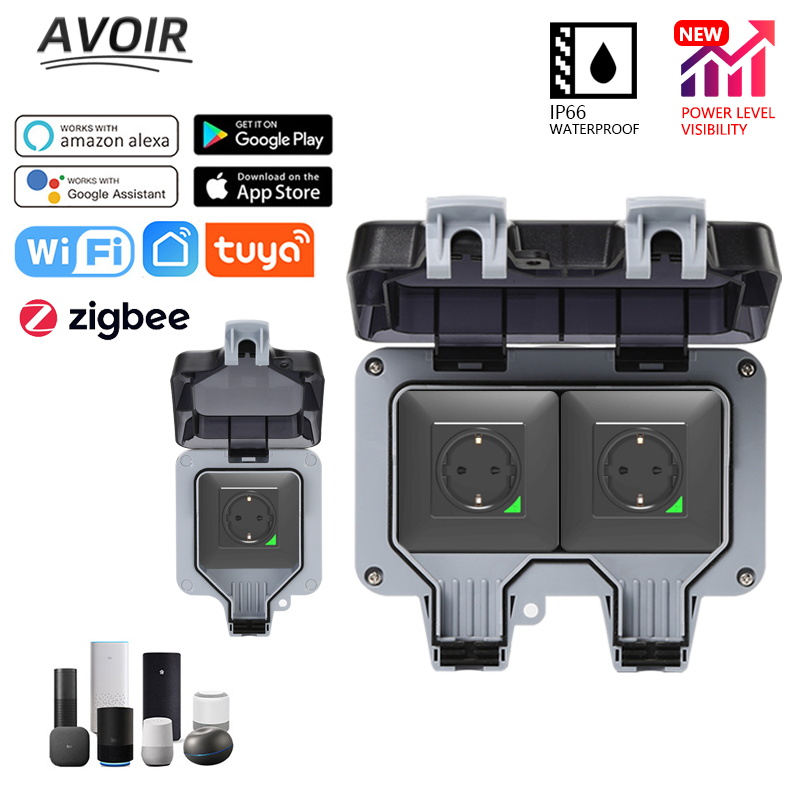 Avoir Tuya Zigbee elektrik çık - Outdoor Power Outlet With Remote Control incelemesi ve fiyatı