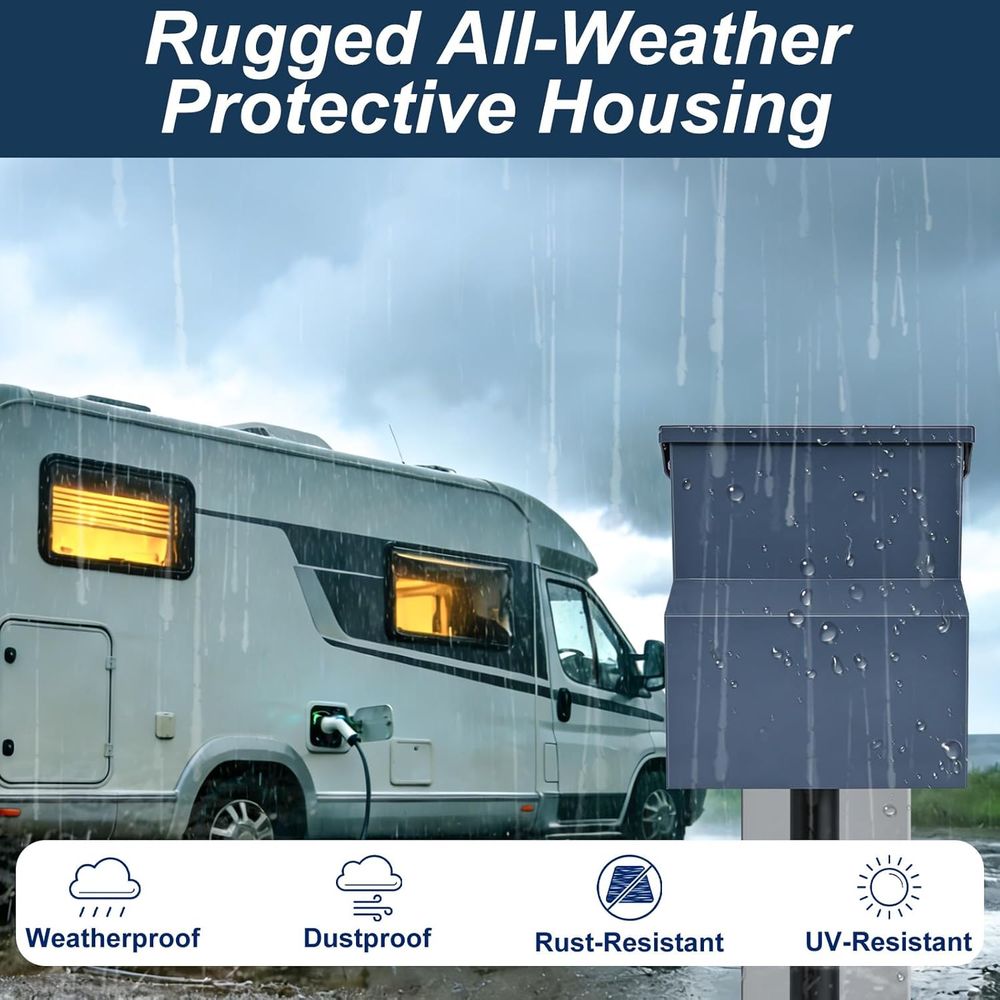 Kesiciye Sahip RV Elektrik Pan - Outdoor Power Receptacle Box incelemesi ve fiyatı