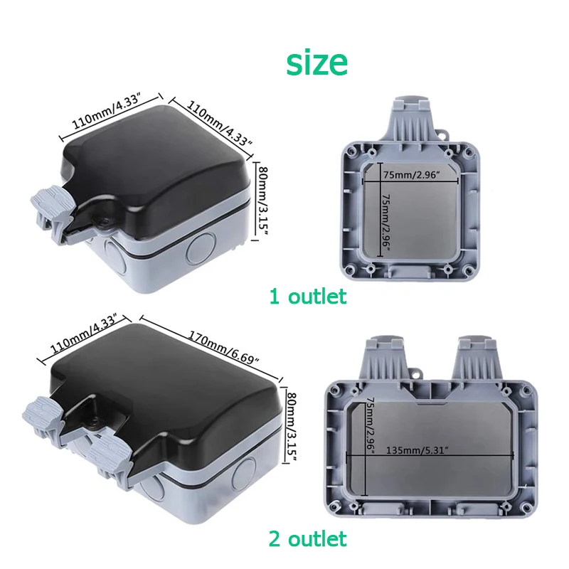 AB KR Dış Duvar Su Geçirmez Pr - Outdoor Power Inlet Box incelemesi ve fiyatı