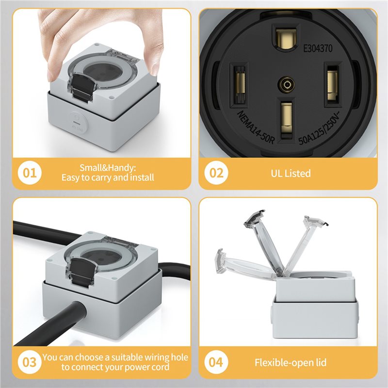 ABZL 6X 50Amp Güç Çıkış Kutusu - Outdoor Power Receptacle Box incelemesi ve fiyatı