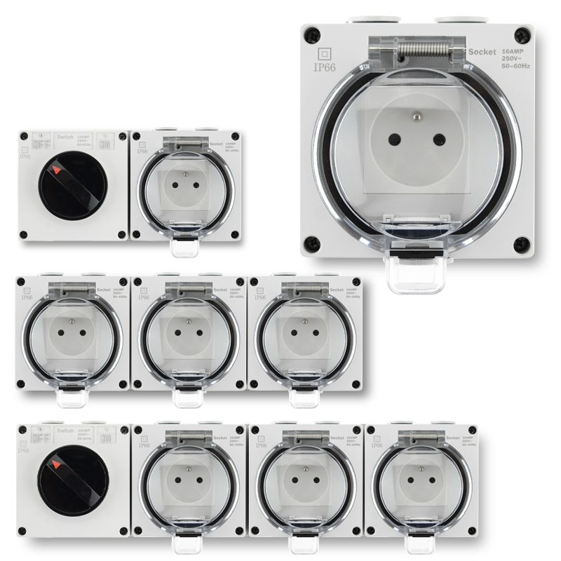 IP66 su geçirmez soket fransız - Outdoor Power Inlet Box incelemesi ve fiyatı