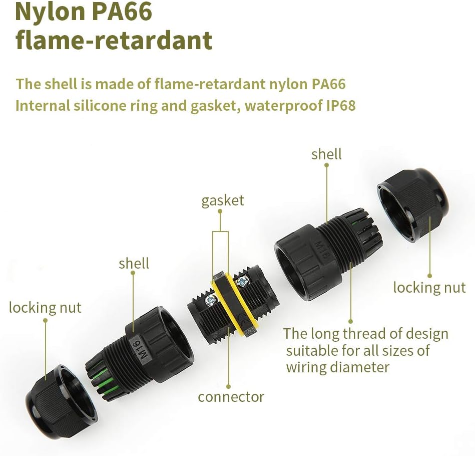 M16 2PIN 3PIN IP68 Su Geçirmez - Outdoor Power Wire incelemesi ve fiyatı