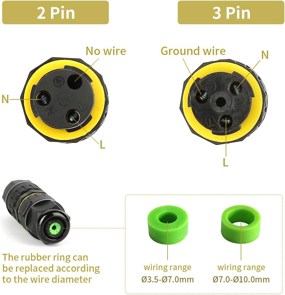M16 2PIN 3PIN IP68 Su Geçirmez - Outdoor Power Wire incelemesi ve fiyatı
