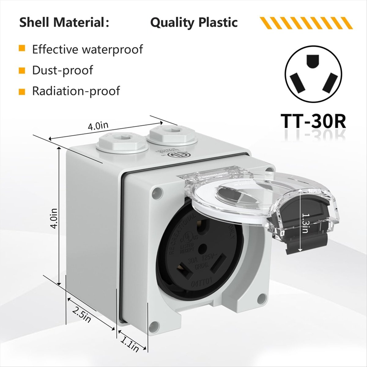 HHTL 30Amp Güç Çıkış Kutusu, 1 - Outdoor Power Receptacle Box incelemesi ve fiyatı