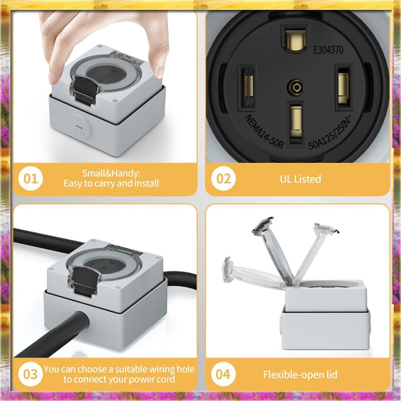 AA46 HOT-50Amp Dış Mekan Güç Ç - Outdoor Power Receptacle Box incelemesi ve fiyatı