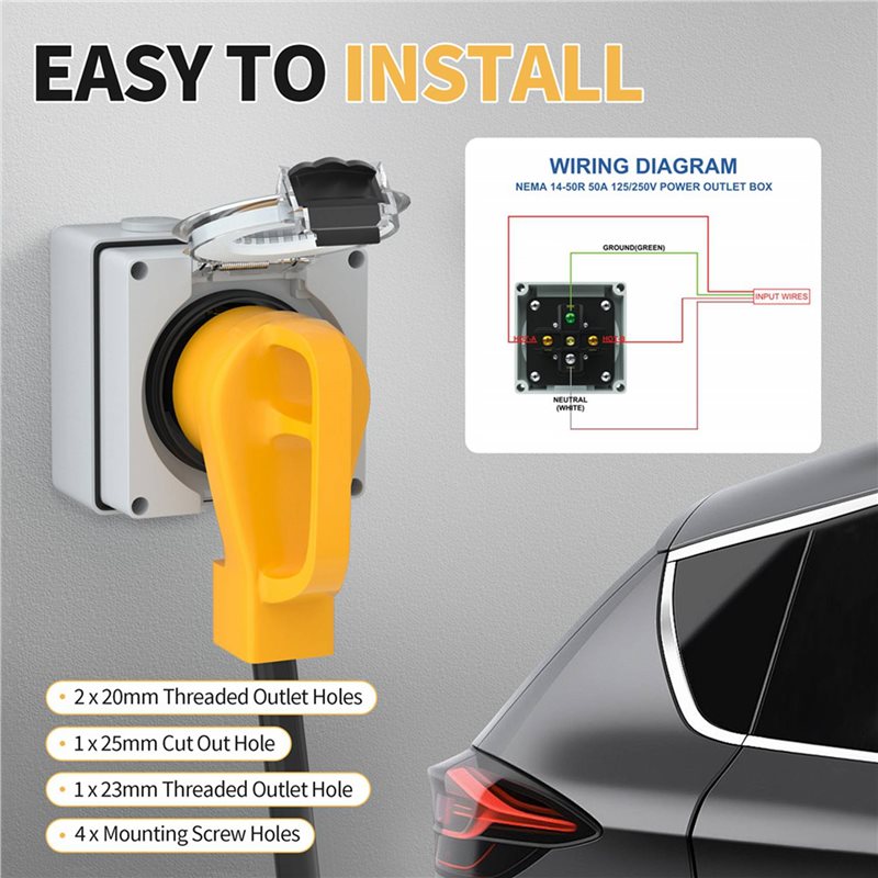 T21C 6X 50Amp Güç Çıkış Kutusu - Outdoor Power Receptacle Box incelemesi ve fiyatı
